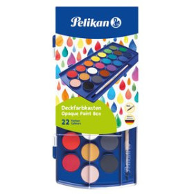 Acuarelas ACUARELAS PELIKAN F455/22 ESCOLAR ESTUCHE de 22 con pincel (721670) 10201419  F521500