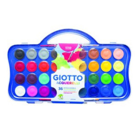 Acuarelas ACUARELAS GIOTTO  30 mm ESTUCHE 36 + 2 PINCELES 10206234  1924