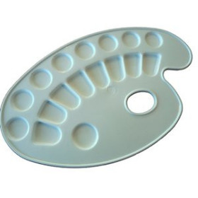 Pinceles y accesorios de pintura PALETA TALENS PLASTICO OVALADA 17 DEPOSITOS 10204199  6866-031