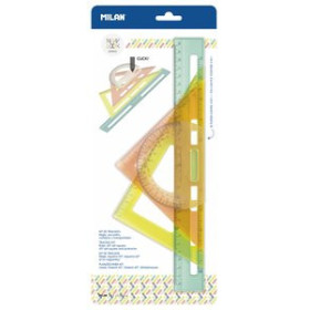 Instrumentos de medida EQUIPO de DIBUJO MILAN NEW LOOK 30 cm TRAZADO TRANSPARENTE 10205571  61 3001-2