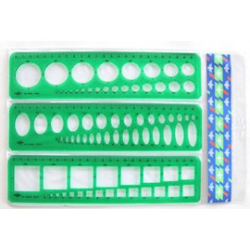 Instrumentos de medida PLANTILLAS ESCOLAR JUEGO-3 SURTIDAS R-C-E** 10206268  302422260