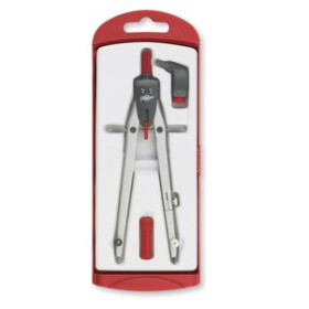 Compases COMPAS FAIBO ESCOLAR MINAS Y ADAPTADOR UNIVERSAL SERIE DISEÑO ROJO 10204396  RTM230-05