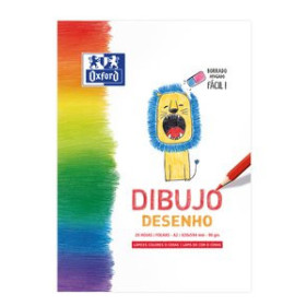 Papel técnicas secas: Blocs y láminas BLOC DE DIBUJO OXFORD KIDS ENCOLADO LISO A2 90g 20h 10209089  SCA-UF-B