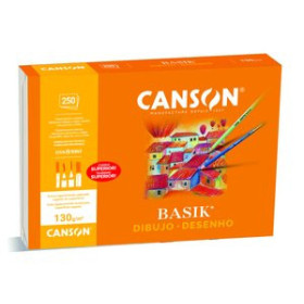 Papel técnicas secas: Blocs y láminas LAMINA GUARRO-CANSON DIBUJO BASIK 130g A3+ RECUADRO (L331) 10205492  2033672