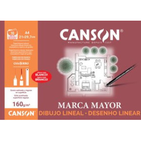 Papel técnicas secas: Blocs y láminas LAMINA GUARRO-CANSON DIBUJO MARCA MAYOR 160g MINI-PACK de 10 A4 10203537  2110123