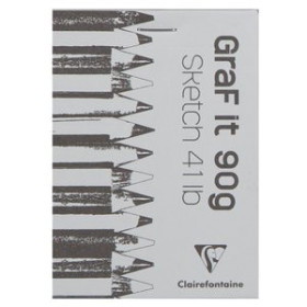 Papel técnicas secas: Blocs y láminas BLOC DE DIBUJO CLAIREFONTAINE GRAF"IT CROQUIS ENCOLADO A7 90g 80h 10202070  1891063