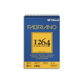 Papel técnicas secas: Blocs y láminas BLOC DE DIBUJO FABRIANO 1264 ESBOZO CON ESPIRAL GRANO NATURAL A4 90g 120h 10204300  317 C6