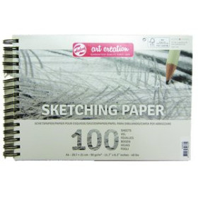 Papel técnicas secas: Blocs y láminas BLOC DE DIBUJO TALENS ART CREATION ESBOZO CON ESPIRAL LISO A4 90g 100h 10202143  368/8-01