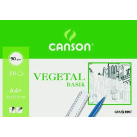 Papel técnicas secas: Blocs y láminas BLOC DE DIBUJO GUARRO-CANSON BASIK VEGETAL ENCOLADO A4+ 95g 50h 10203145  ABT-757