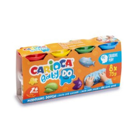 Pasta blanda PLASTILINA CARIOCA BABY DOUGH VASITOS 75 gr. CAJA de 8 62501799  612579821