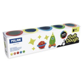 Pasta blanda PASTA MODELAR MILAN SOFT DOUGH NEON CAJA de 5 (botes de 142 gr.) 62501025  612369860