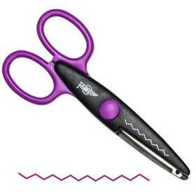 Tijeras escolares zig-zag y cor.creativ. TIJERAS FAIBO DENTADA 13 cm MALVA 62501851  612597185