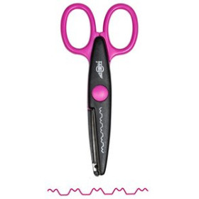 Tijeras escolares zig-zag y cor.creativ. TIJERAS FAIBO DENTADA 13 cm ROSA 62501856  412597857