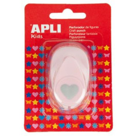 Taladros de figuras y formas TALADRO FANTASIA APLI 16 mm CORAZON ROSA 62501591  612544665