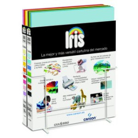 Cartulinas CARTULINA 50x65 cm IRIS 185g CAJAS EXPOSITORAS 2x200 uds(15 colores) CONTENIDO sin SOPORTE 62401416  612409754