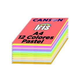 Cartulinas CARTULINA A4 IRIS 185g COLORES PASTEL PAQUETE de 120 62501426  812525518