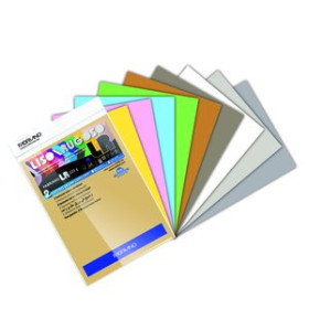 Cartulinas CARTULINA A4 SIRIO 220g LISO/RUGOSO COLORES PALIDOS PAQUETE de 10 62404130  622427102