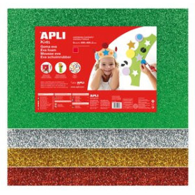 Goma EVA GOMA EVA  APLI HOJA 40x60 cm PURPURINA 5 hojas (ORO