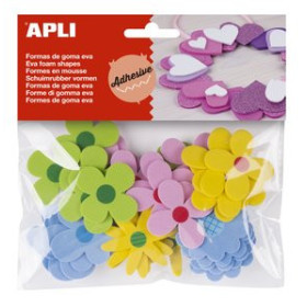 Goma EVA GOMA EVA APLI FORMAS ADHESIVAS FLORES BOLSA de 40 62502008  842494859