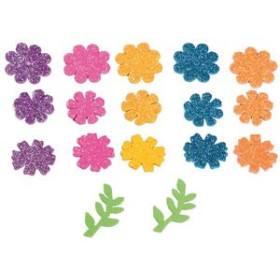 Goma EVA GOMA EVA FIXO KIDS ADHESIVA con PURPURINA FLORES PACK 58 FIGURAS 62501995  342492899