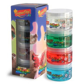 Juegos tradicionales JUEGO SUPERTITE SLIME BOTE 120gr SURTIDO COLORES TRANSPARENTE PACK de 4 62501986  642491855