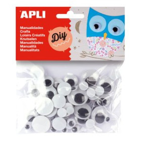 Ojos móviles OJOS MOVILES APLI REDONDOS NEGRO BOLSA de 75 62501087  612481773