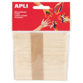 Palillos y pinzas de madera PALILLOS PLANOS APLI MADERA NATURAL FINOS 11