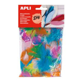 Pom-pom y plumas PLUMAS APLI PEQUEÑAS SURTIDO 14 gr. 24 unidades 62501109  612501020