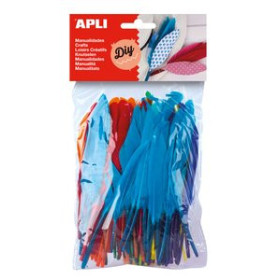 Pom-pom y plumas PLUMAS APLI 7-16 cm. SURTIDO BOLSA de 100 62501120  812501744