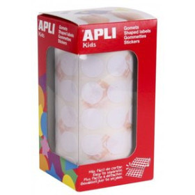 Gomets en rollo y caja GOMETS APLI  ROLLO 59h CIRCULO Ø 15 mm BLANCO 2.832 uds. (11904) 62501198  612508855
