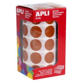 Gomets en rollo y caja GOMETS APLI  ROLLO 59h CIRCULO Ø 20 mm MARRON 1.770 uds. (11491) 62501510  612537918