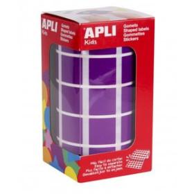 Gomets en rollo y caja GOMETS APLI  ROLLO 59h CUADRADO 20 mm LILA 1.770 uds. (11500) 62501484  812536513