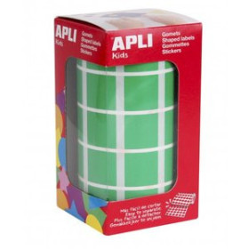 Gomets en rollo y caja GOMETS APLI  ROLLO 59h CUADRADO 20 mm VERDE 1.770 uds. (04878) 62403652  812404744