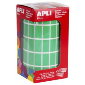 Gomets en rollo y caja GOMETS APLI  ROLLO 59h RECTANGULO 20x10 mm VERDE 3.540 uds. (04886) 62505214  AZRM10005787