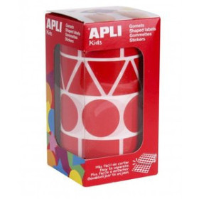 Gomets en rollo y caja GOMETS APLI  ROLLO 59h XL FIGURAS GEOM. (CL.