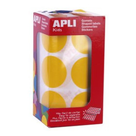 Gomets en rollo y caja GOMETS APLI ROLLO REDONDO Ø 33 mm AMARILLO 708 uds.(17865) 62505013  842508744