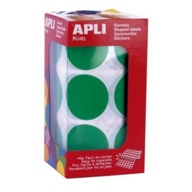 Gomets en rollo y caja GOMETS APLI ROLLO REDONDO Ø 33 mm VERDE 708 uds. (17862) 62505008  542507098