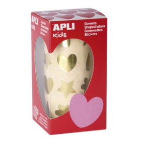 Gomets en rollo y caja GOMETS APLI  ROLLO 30h FORMAS EN ORO 720 uds. (17614) 62301537  612348774