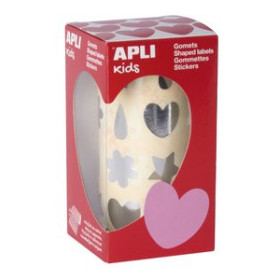 Gomets en rollo y caja GOMETS APLI  ROLLO 30h FORMAS EN PLATA 720 uds. (17615) 62301539  612348902