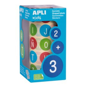 Gomets en rollo y caja GOMETS APLI ROLLO ABC MULTICOLOR REMOVIBLE Ø 20 mm  15126 62504304  612571855