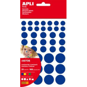 Gomets en bolsa GOMETS APLI  BOLSA 20h FIGURAS VARIAS 4 col.surt.(AM-AZ-RJ-VD) 968 uds. (00706) 62303826  822313030