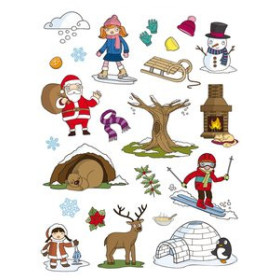 Gomets en bolsa GOMETS APLI TEMATICOS BOLSA  3h REMOVIBLES INVIERNO 69 uds. (11617) 62601014  612558851