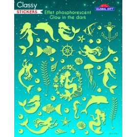 Stickers en bolsa STICKERS GRUPO GLOBAL GIFT BOLSA 1h CLASSY SIRENAS BRILLO EN LA OSCURIDAD 62504454  622567011