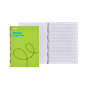 Blocs de música BLOC de MUSICA ADDITIO APPUNTO 12 PENTAGRAMAS A4 ESPIRAL PAGINAS ALTERNAS CUADRICULADA 62504013  612528280