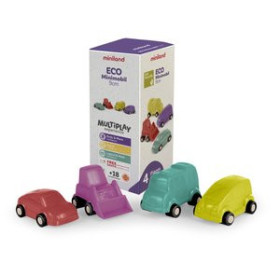 Juegos educativos JUEGO MINILAND COCHES DE JUGUETE ECO MINIMOBIL 9 CM 4 PZ (+18 MESES) 62403823  50674