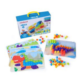 Juegos educativos JUEGO EDUCAT.MINILAND PEGS 20 mm. 90 PIEZAS BRIGHT COLORS (3-6 años) 62504066  612533280