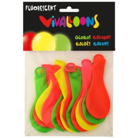 Globos GLOBO VIVALLOONS FLUORESCENTE SURTIDOS BOLSA DE 15 62601769  822622742