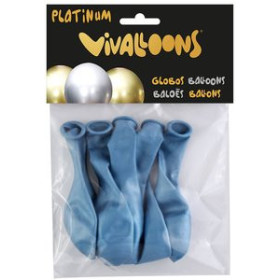Globos GLOBO VIVALLOONS PLATINUM AZUL BOLSA DE 6 62601768  822622682