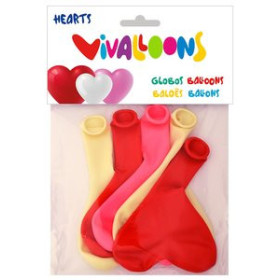 Globos GLOBOS VIVALLOONS CORAZON SURTIDO BOLSA DE 5 62504575  642563820