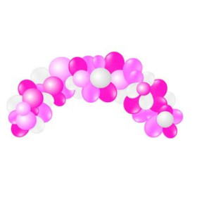 Faroles y guirnaldas de papel GUIRNALDA VIVALLOONS COLORES PASTEL ROSA 62401422  612409851